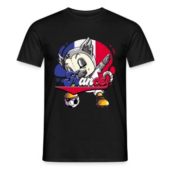 Frankreich Fußball - Männer T-Shirt - Schwarz - Vorne - AI Model Male 178 light (178cm)