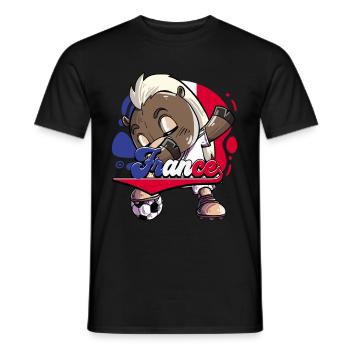 Frankreich Fußball - Männer T-Shirt - Schwarz - Vorne - AI Model Male 178 light (178cm)