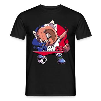 Frankreich Fußball - Männer T-Shirt - Schwarz - Vorne - AI Model Male 178 light (178cm)