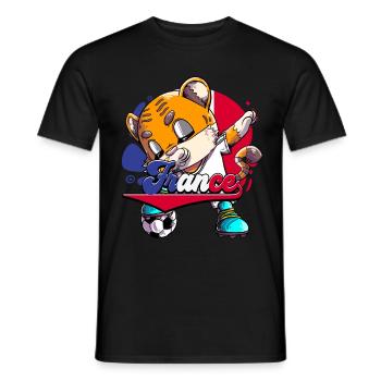 Frankreich Fußball - Männer T-Shirt - Schwarz - Vorne - AI Model Male 178 light (178cm)