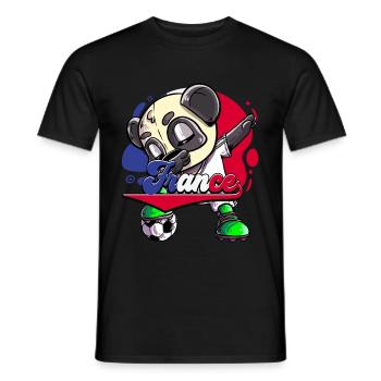 Frankreich Fußball - Männer T-Shirt - Schwarz - Vorne - AI Model Male 178 light (178cm)