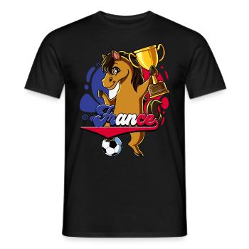 Frankreich Fußball - Männer T-Shirt - Schwarz - Vorne - AI Model Male 178 light (178cm)