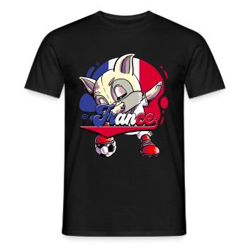 Frankreich Fußball - Männer T-Shirt - Schwarz - Vorne - AI Model Male 178 light (178cm)