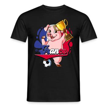 Frankreich Fußball - Männer T-Shirt - Schwarz - Vorne - AI Model Male 178 light (178cm)
