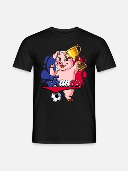 Frankreich Fußball - Männer T-Shirt - Schwarz