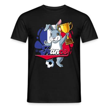 Frankreich Fußball - Männer T-Shirt - Schwarz - Vorne - AI Model Male 178 light (178cm)