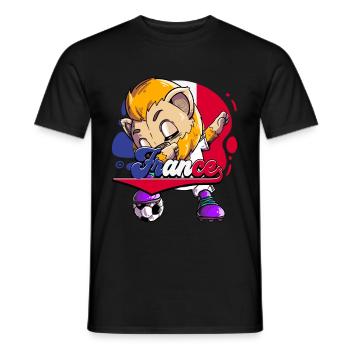 Frankreich Fußball - Männer T-Shirt - Schwarz - Vorne - AI Model Male 178 light (178cm)
