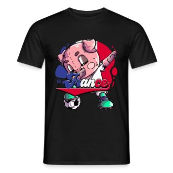 Frankreich Fußball - Männer T-Shirt - Schwarz - Vorne - AI Model Male 178 light (178cm)