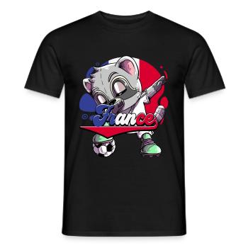 Frankreich Fußball - Männer T-Shirt - Schwarz - Vorne - AI Model Male 178 light (178cm)