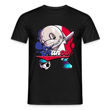 Frankreich Fußball - Männer T-Shirt - Schwarz - Vorne - AI Model Male 178 light (178cm)