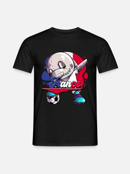Frankreich Fußball - Männer T-Shirt - Schwarz