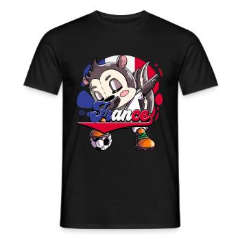 Frankreich Fußball - Männer T-Shirt - Schwarz - Vorne - AI Model Male 178 light (178cm)