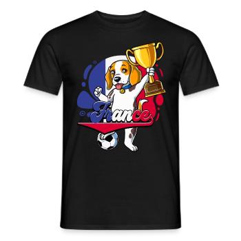 Frankreich Fußball - Männer T-Shirt - Schwarz - Vorne - AI Model Male 178 light (178cm)