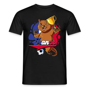 Frankreich Fußball - Männer T-Shirt - Schwarz - Vorne - AI Model Male 178 light (178cm)