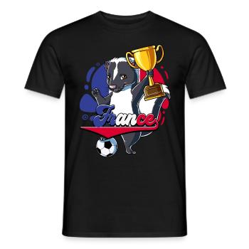 Frankreich Fußball - Männer T-Shirt - Schwarz - Vorne - AI Model Male 178 light (178cm)