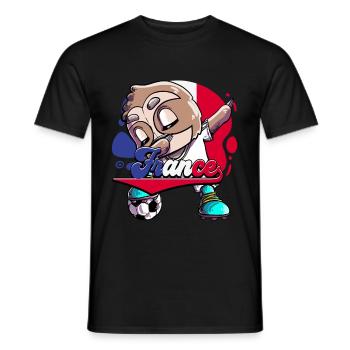 Frankreich Fußball - Männer T-Shirt - Schwarz - Vorne - AI Model Male 178 light (178cm)