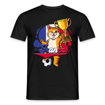 Frankreich Fußball - Männer T-Shirt - Schwarz - Vorne - AI Model Male 178 light (178cm)
