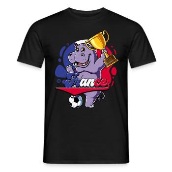 Frankreich Fußball - Männer T-Shirt - Schwarz - Vorne - AI Model Male 178 light (178cm)