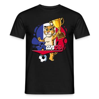 France Football - T-shirt homme - noir - Devant - AI Model Male 178 light (178cm)