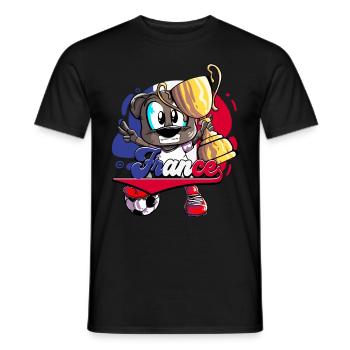 Frankreich Fußball - Männer T-Shirt - Schwarz - Vorne - AI Model Male 178 light (178cm)