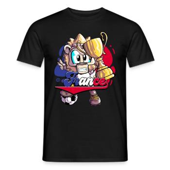 Frankreich Fußball - Männer T-Shirt - Schwarz - Vorne - AI Model Male 178 light (178cm)