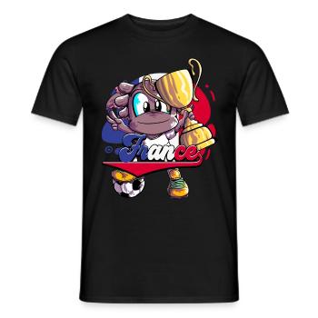 Frankreich Fußball - Männer T-Shirt - Schwarz - Vorne - AI Model Male 178 light (178cm)