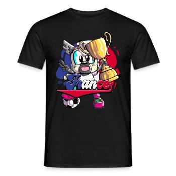 Frankreich Fußball - Männer T-Shirt - Schwarz - Vorne - AI Model Male 178 light (178cm)