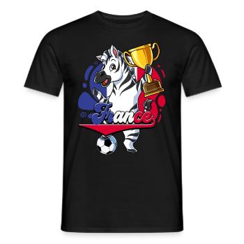 Frankreich Fußball - Männer T-Shirt - Schwarz - Vorne - AI Model Male 178 light (178cm)