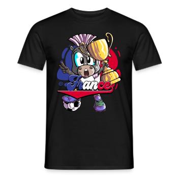 Frankreich Fußball - Männer T-Shirt - Schwarz - Vorne - AI Model Male 178 light (178cm)