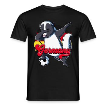 Deutschland Fußball - Männer T-Shirt - Schwarz - Vorne - AI Model Male 178 light (178cm)