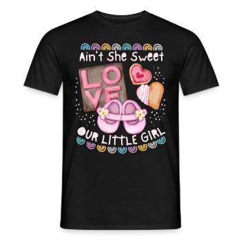 Baby, Baby Girl Baby Girl Saying with Rainbow - Men's T-Shirt - black - Front - AI Model Male 178 light (178cm)
