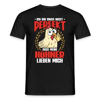 Huhn Hühner - Männer T-Shirt - Schwarz - Vorne - AI Model Male 178 light (178cm)