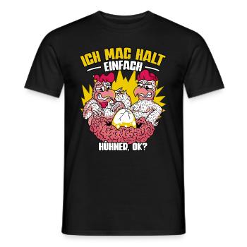 Huhn Hühner - Männer T-Shirt - Schwarz - Vorne - AI Model Male 178 light (178cm)