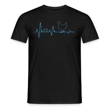 Chicken Chickens - Men's T-Shirt - black - Front - AI Model Male 178 light (178cm)