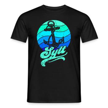 Sylt - Männer T-Shirt - Schwarz - Vorne - AI Model Male 178 light (178cm)