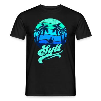 Sylt - Männer T-Shirt - Schwarz - Vorne - AI Model Male 178 light (178cm)