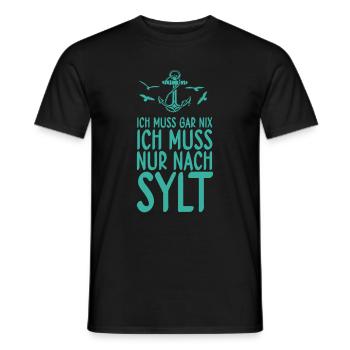 Sylt - Männer T-Shirt - Schwarz - Vorne - AI Model Male 178 light (178cm)