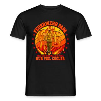 Feuerwehr Papa Feuerwehrmann - Männer T-Shirt - Schwarz - Vorne - AI Model Male 178 light (178cm)