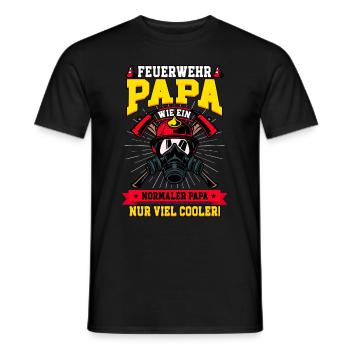 Feuerwehr Papa Feuerwehrmann - Männer T-Shirt - Schwarz - Vorne - AI Model Male 178 light (178cm)