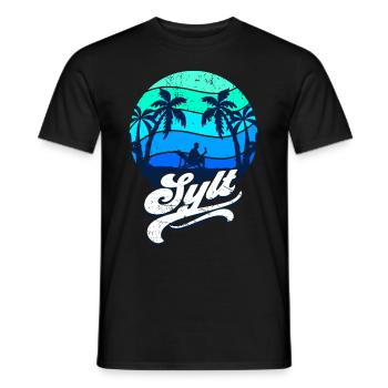 Sylt - Männer T-Shirt - Schwarz - Vorne - AI Model Male 178 light (178cm)