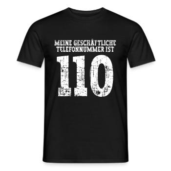 Polizist Polizei - Männer T-Shirt - Schwarz - Vorne - AI Model Male 178 light (178cm)