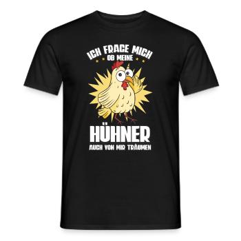 Huhn Hühner - Männer T-Shirt - Schwarz - Vorne - AI Model Male 178 light (178cm)