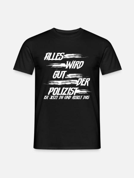 Polizist Polizei - Männer T-Shirt - Schwarz