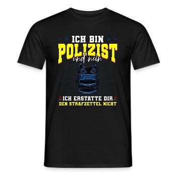 Ich Bin Polizist Polizei - Männer T-Shirt - Schwarz - Vorne - AI Model Male 178 light (178cm)