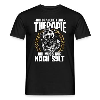 Sylt - Männer T-Shirt - Schwarz - Vorne - AI Model Male 178 light (178cm)