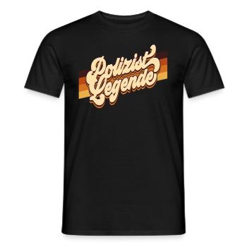 Polizist Polizei - Männer T-Shirt - Schwarz - Vorne - AI Model Male 178 light (178cm)