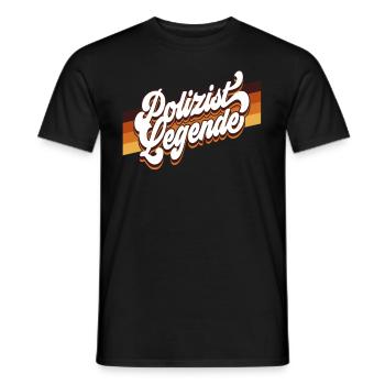 Polizist Polizei - Männer T-Shirt - Schwarz - Vorne - AI Model Male 178 light (178cm)