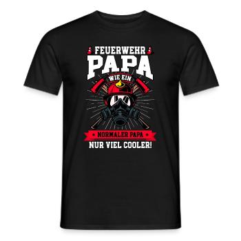 Feuerwehr Papa Feuerwehrmann - Männer T-Shirt - Schwarz - Vorne - AI Model Male 178 light (178cm)
