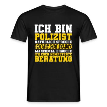 Ich Bin Polizist Polizei - Männer T-Shirt - Schwarz - Vorne - AI Model Male 178 light (178cm)