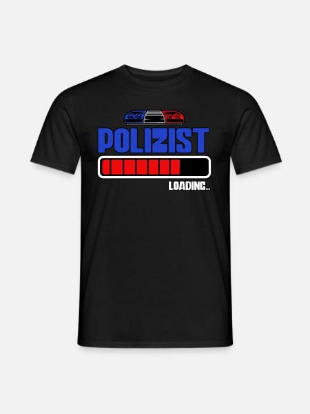 Polizist Loading Polizei - Männer T-Shirt - Schwarz
